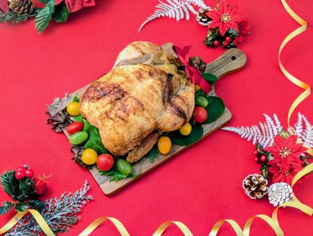冬イメージ（クリスマス）チキン10 クリスマス,クリスマスイブ,冬の写真素材