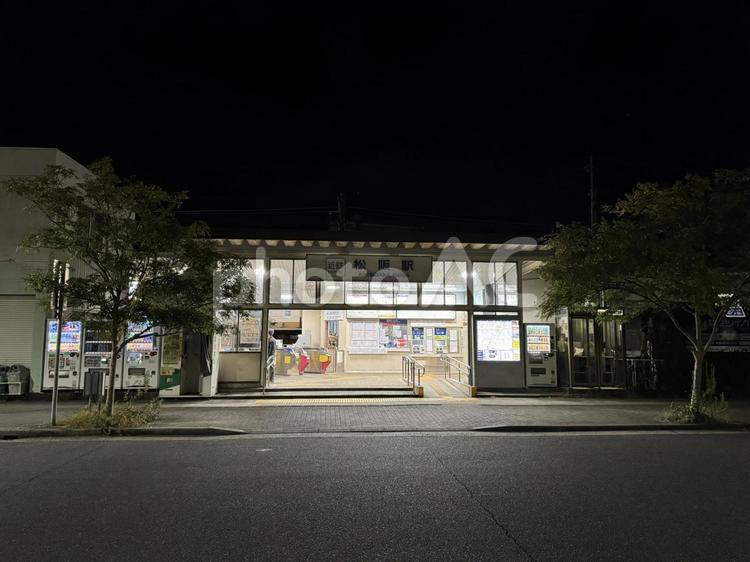 夜の松阪駅 夜,駅,松坂の写真素材