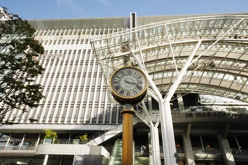 福岡 博多駅の時計 福岡 博多駅の時計 博多駅,時計,ターミナル駅の写真素材