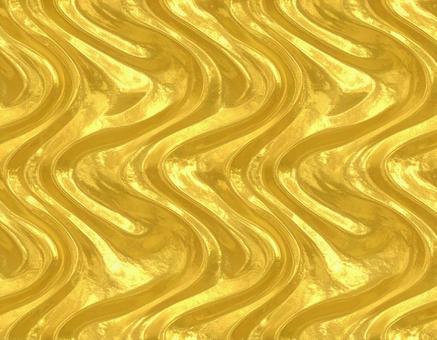 黄金色のジグザグ波模様 黄金色のジグザグ波模様の写真