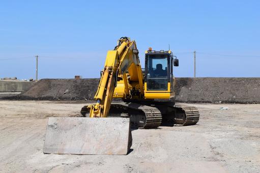 土木建設現場の建設機械 土木工事現場,土木工事,土木の写真素材