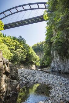 Photo, taizakokyo, oita prefecture bungo-ono city ogatacho taisaku, okudake river, 