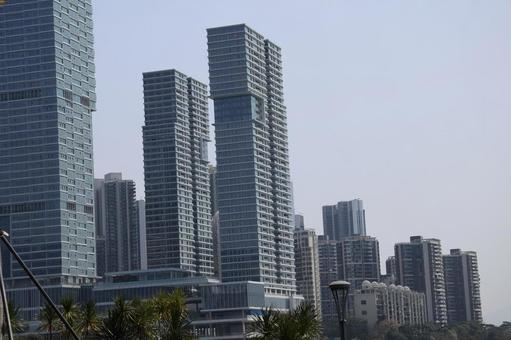 高層ビルのビル群の深圳の街並み 高層ビルのビル群の深圳の街並み 高層ビル,ビル群,深圳の写真素材