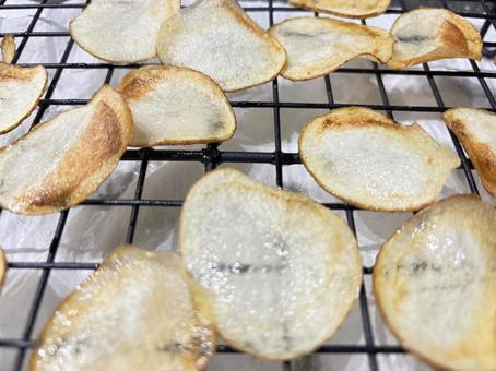 手作りポテチ 手作り,家庭の,自炊の写真素材