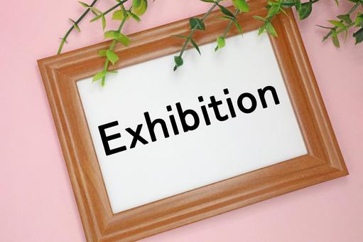 展覧会の文字素材 展覧会,個展,美術館の写真素材