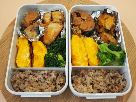 手作り・お弁当(二人分) 手作り・お弁当(二人分)の写真