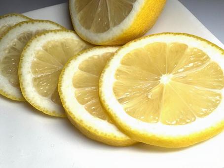 Photo, sliced lemon, a slice, up, 