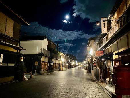 深夜の京都祇園・花見小路通り 深夜の京都祇園・花見小路通り 花見小路,祇園,京都市の写真素材