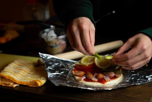 Pizza maker, mittagessen, mittagessen, italienisch, JPG