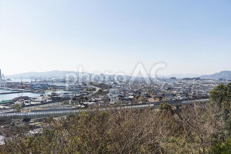 しみずマリンロードと国道1号線と清水港 国道1号,清水区,しみずマリンロードの写真素材