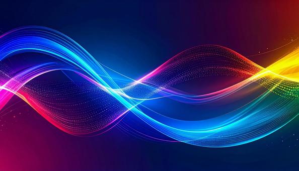 未来的なネオンの電波(黒背景) 未来的なネオンの電波(黒背景)の写真