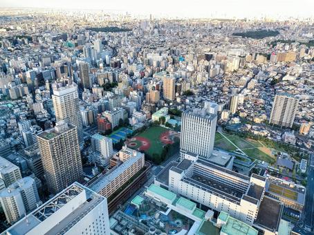サンシャイン展望台から東方向の眺望 サンシャイン展望台から東方向の眺望の写真