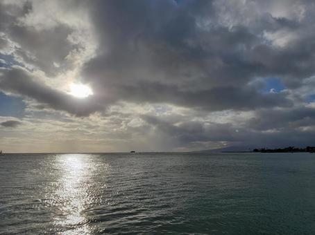 日没間際 海 日没間際 海の写真