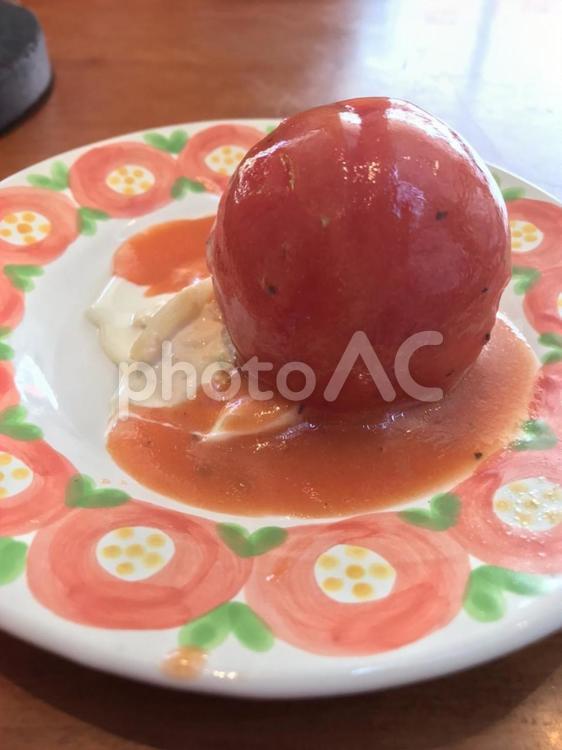 丸ごとトマト カフェ,食事,スイーツの写真素材