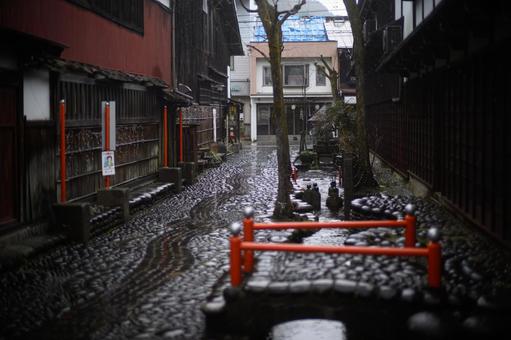 やなかの水こみち やなかの水こみち やなかの水こみち,郡上市,道の写真素材