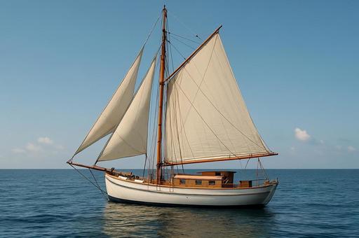 青い海を進むヨット 青い海を進むヨットの写真