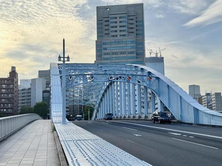 永代橋　日本橋方面へ 永代橋,隅田川,江東区の写真素材