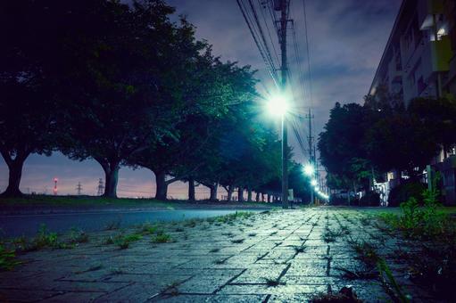 夜の道路 夜の道路の写真