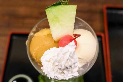 甘味茶房かすがの芋あんみつパフェ 芋あんみつパフェ,パフェ,かすがの写真素材