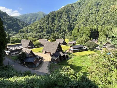 世界遺産五箇山菅沼合掌造り集落 世界遺産,歴史的建造物,五箇山の写真素材