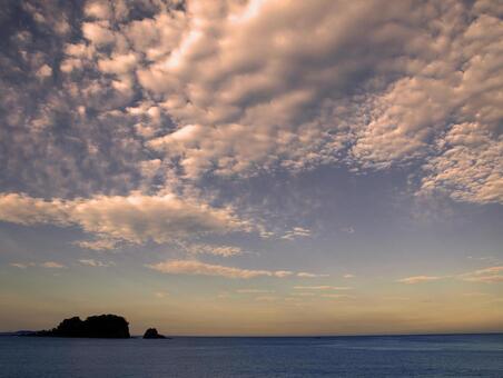 Dusk of the autumn Izu, खाली, पतझड़, बादल, JPG