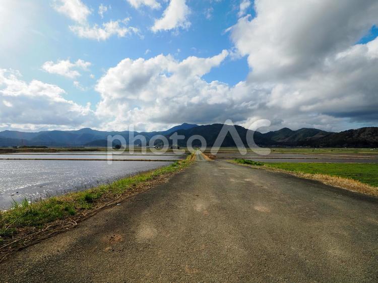 田園風景と青空 田園,田園風景,青空の写真素材
