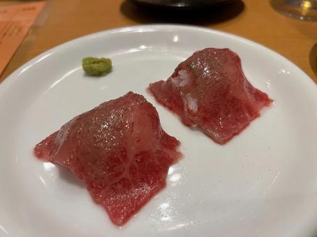 牛肉の炙り握り寿司 牛肉,和牛,炙りの写真素材