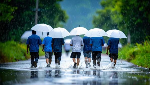 豪雨の中の謎の組織の人達B 豪雨の中の謎の組織の人達Bの写真