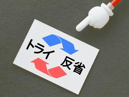 成功はトライと反省の繰返しです 成功はトライと反省の繰返しですの写真