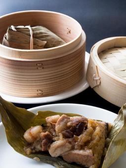 中華ちまきと蒸籠 中華ちまきと蒸籠 ちまき,粽,中華の写真素材