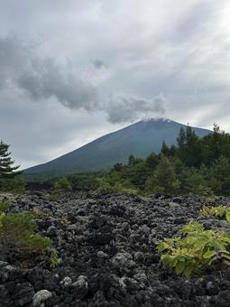 焼走り 山,mountain,空の写真素材