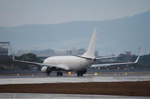 飛行機　ボーイング737 旅客機,航空機,フライトの写真素材