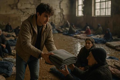 毛布配布の支援活動 毛布配布の支援活動の写真