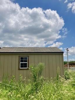 小屋のある風景 小屋のある風景 小屋,草,倉庫の写真素材