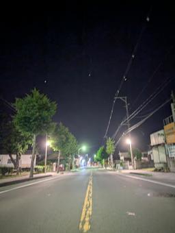 夜の道路 夜の道路 夜の道路,夜道,道路の写真素材