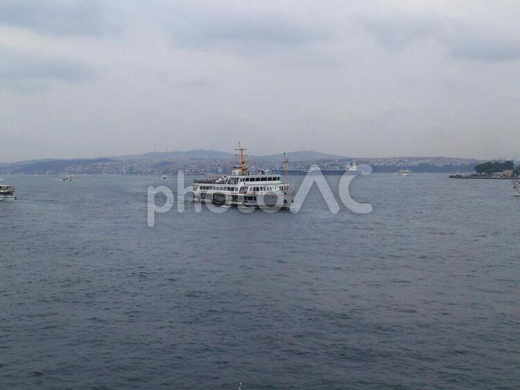 トルコ・イスタンブールの街並み（ボスフォラス海峡） トルコ,イスタンブール,ボスフォラス海峡の写真素材
