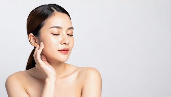 ビューティーイメージ 目をつむる女性 ビューティーイメージ 目をつむる女性の写真