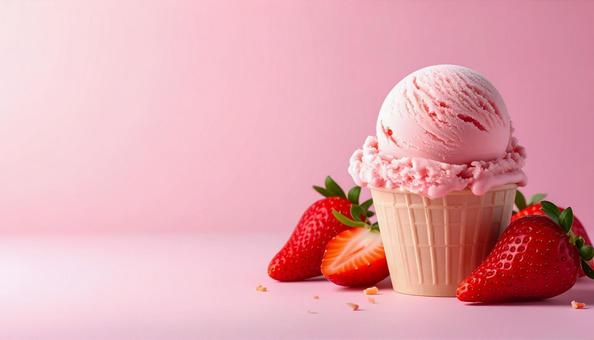 ピンクグラデ苺アイス ピンクグラデ苺アイスの写真