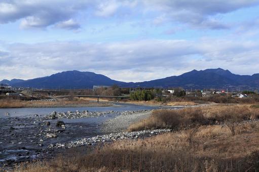 群馬・渋川の旅行で散策 群馬・渋川の旅行で散策 川,利根川,群馬県の写真素材