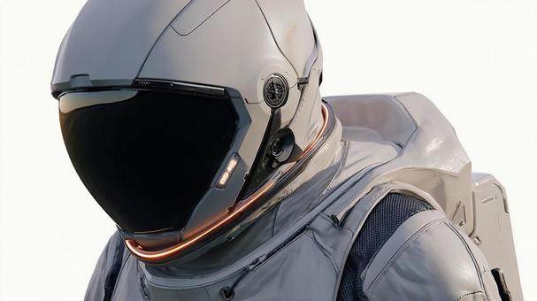 詳細に描かれた宇宙服の質感 詳細に描かれた宇宙服の質感の写真