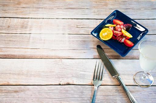 前菜～マリネ・カトラリー・グラス～ オードブル,アペタイザー,パーティーの写真素材