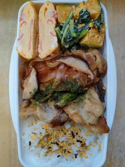 Pork shabu-shabu and ginger fried lunch box!, JPG Pork shabu-shabu and ginger fried lunch box!, JPG