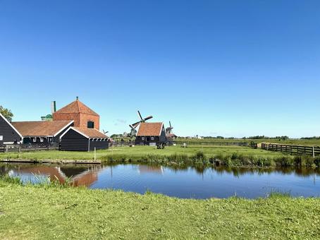 オランダ・ザーンセスカンスの風景 オランダ・ザーンセスカンスの風景 オランダ,ザーンセスカンス,ザーンセ・スカンスの写真素材