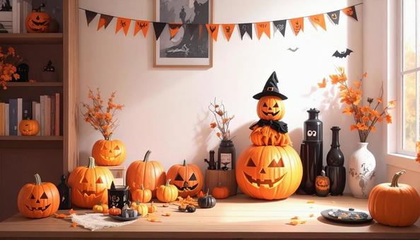 ハロウィンの室内飾り デコレーション ハロウィンの室内飾り デコレーションの写真