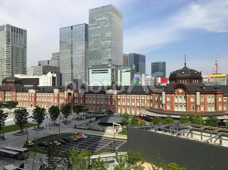 東京駅が見える風景 東京都,日本,東京駅の写真素材