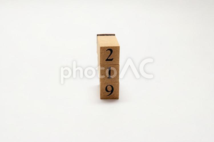 木のブロック　数字　219 219,木ブロック,積み木の写真素材