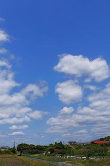 青空と白い雲 青空と白い雲の写真