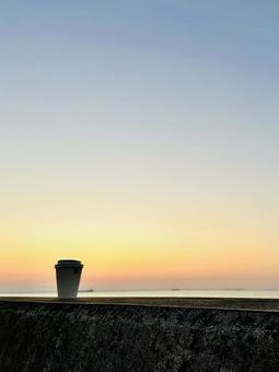 黄昏コーヒー 黄昏コーヒー 夕方,黄昏,コーヒーの写真素材