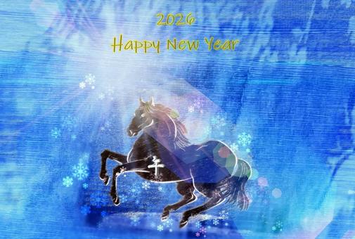 年賀状素材/2026年・午年の写真