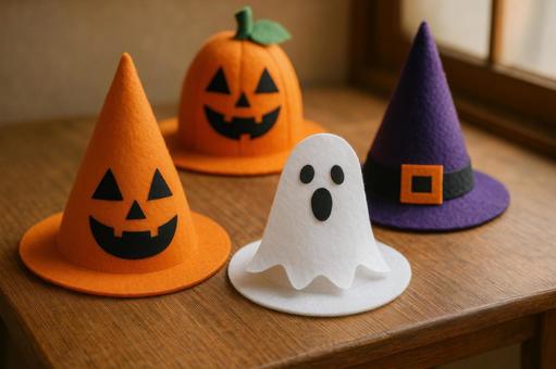 手作りハロウィン帽子 手作りハロウィン帽子の写真